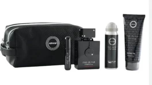 ESTUCHE ARMAF CLUB DE NUIT INTENSE HOMBRE 5PZS 70ML EDP + SPLASH + GEL +ATOMIZAD + MARICONERA — Armaf